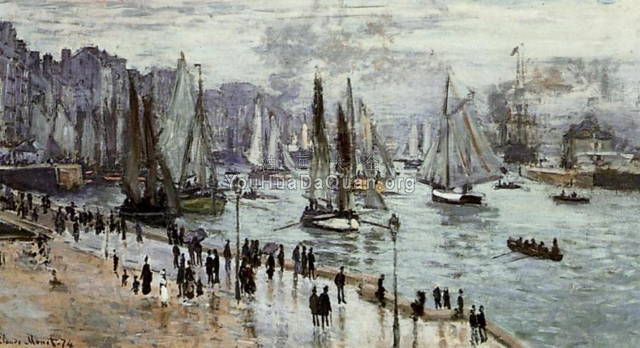 Fishing Boats Leaving the Port of Le Havre - 克劳德·莫奈